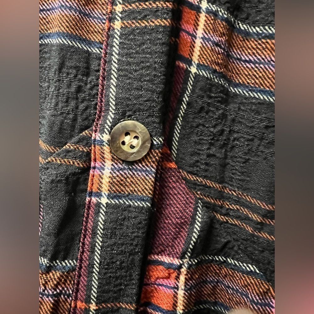 Pamela Love x RTR Maroon Plaid Shirtdress - Size M / Pit to Pit 18”‎ - Picture 9 of 11